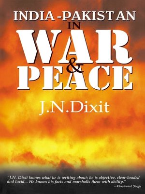 cover image of India-Pakistan in War and Peace